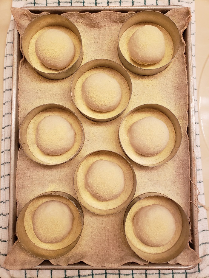 English muffins shaped